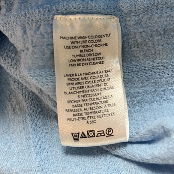 We The Free By Anthropologie  Shirt In Blue Oversized 100% Cotton Size Large - Picture 6 of 9